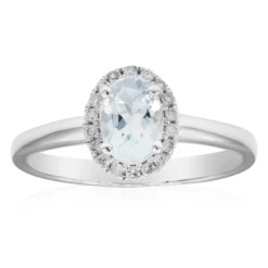 AAA-Brasilianischer Aquamarin-Goldring