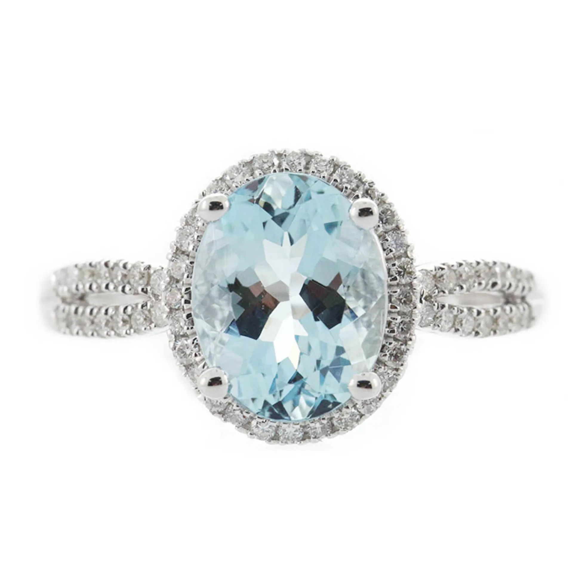 AAA-Brasilianischer Aquamarin-Goldring
