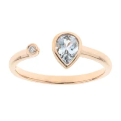 AAA-Brasilianischer Aquamarin-Goldring
