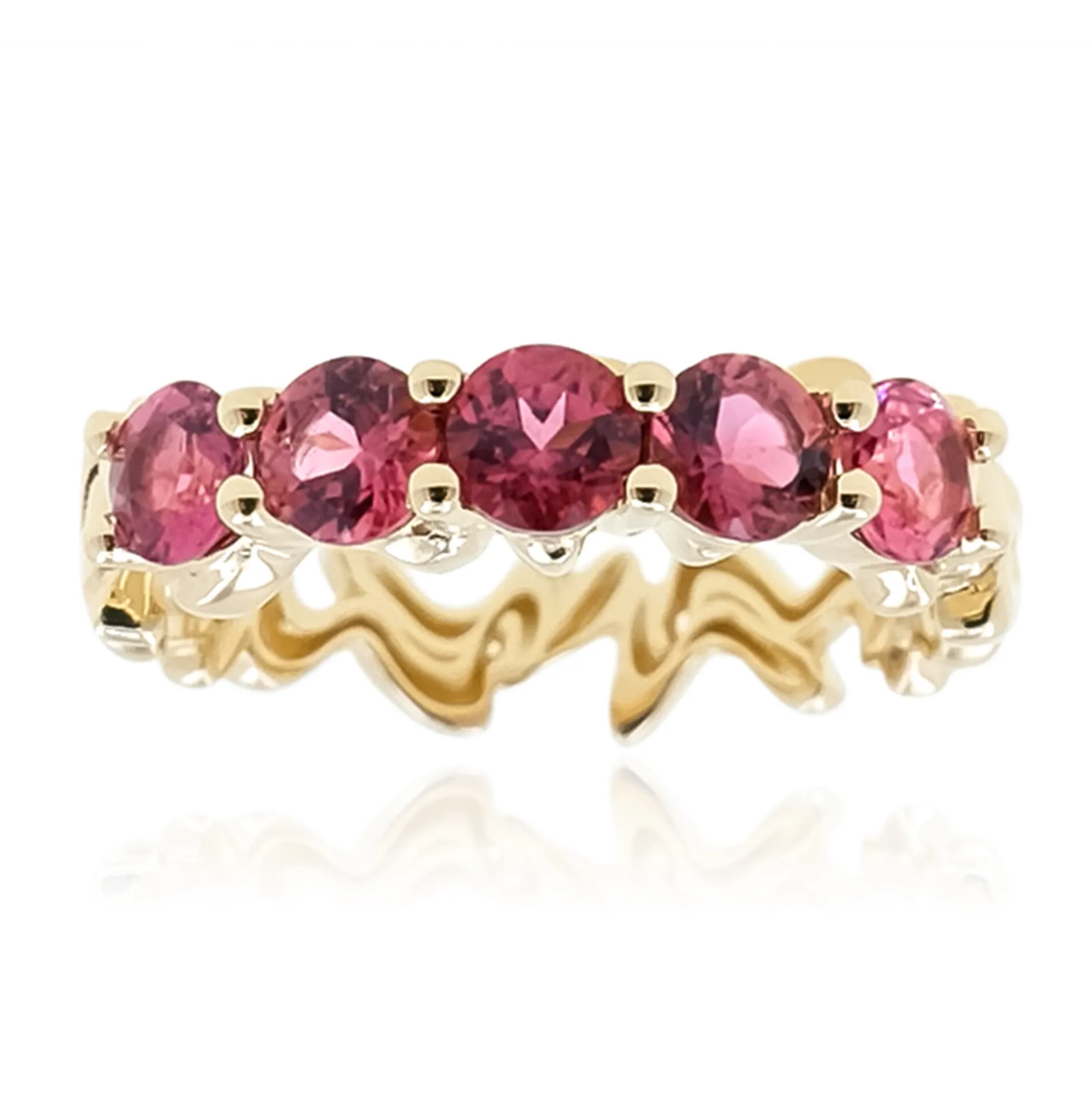AAA-Brasilianischer Rubellit-Goldring