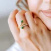 AAA-Kenianischer Tsavorit-Goldring