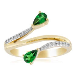 AAA-Kenianischer Tsavorit-Goldring