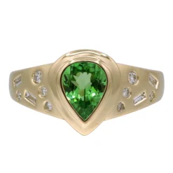 AAA-Kenianischer Tsavorit-Goldring