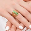 AAA-Kenianischer Tsavorit-Goldring