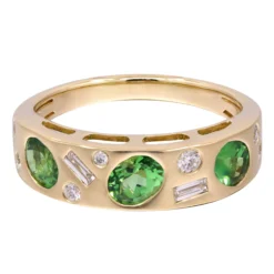 AAA-Kenianischer Tsavorit-Goldring