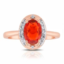 AAA-Mexikanischer Feueropal-Goldring
