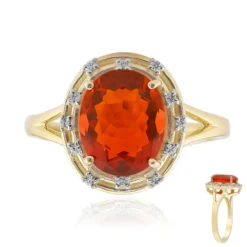 AAA-Mexikanischer Feueropal-Goldring