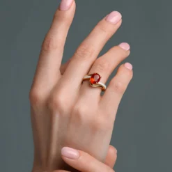 AAA-Mexikanischer Feueropal-Goldring