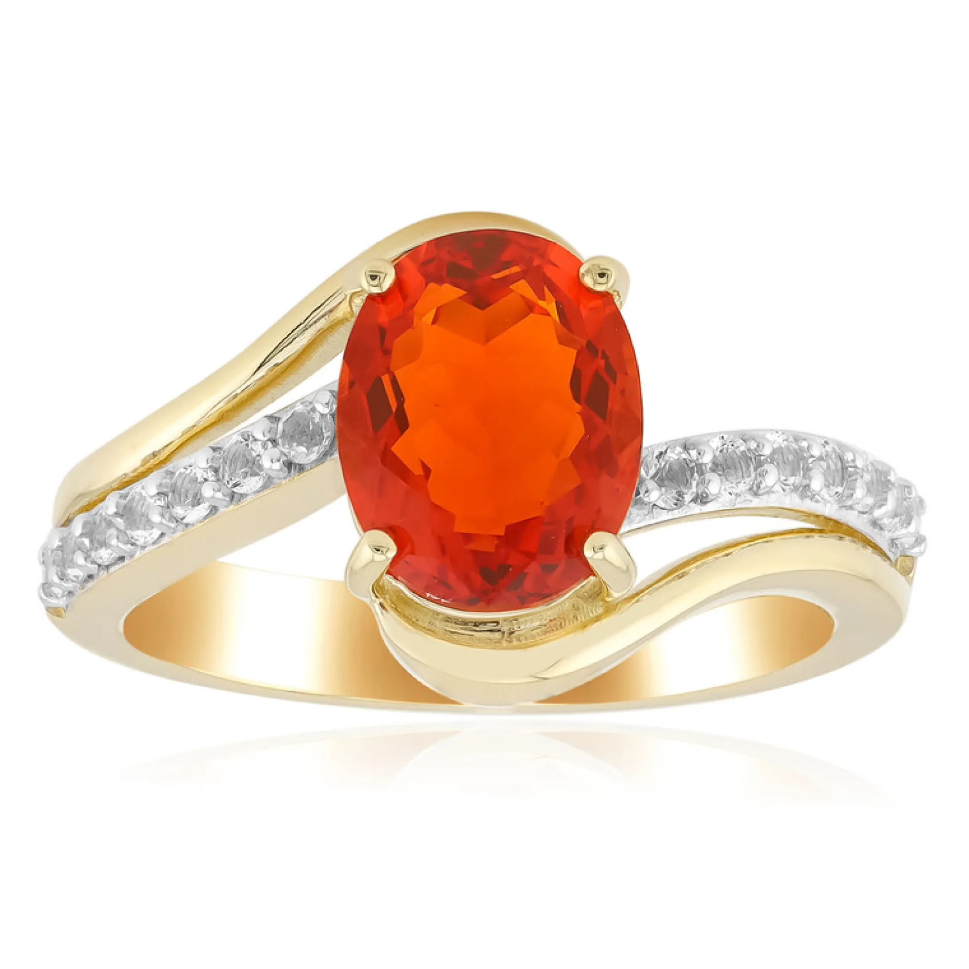 AAA-Mexikanischer Feueropal-Goldring