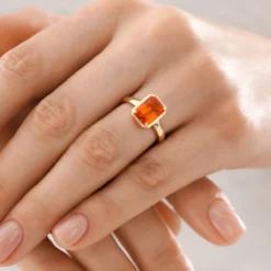 AAA-Mexikanischer Feueropal-Goldring
