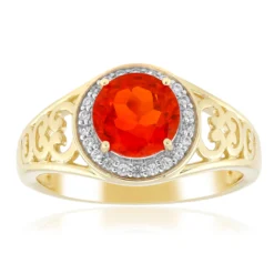 AAA-Mexikanischer Feueropal-Goldring