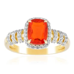 AAA-Mexikanischer Feueropal-Goldring