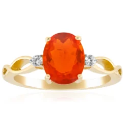 AAA-Mexikanischer Feueropal-Goldring