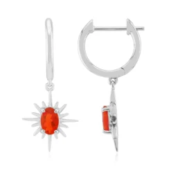 AAA-Mexikanischer Feueropal-Silberohrringe