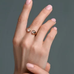 AAA-Pfirsich-Morganit-Goldring