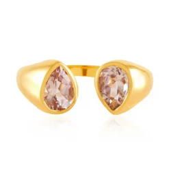 AAA-Pfirsich-Morganit-Goldring