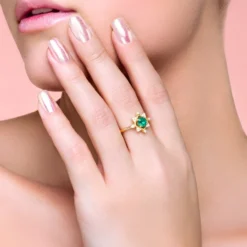 AAA-Sambia-Smaragd-Goldring