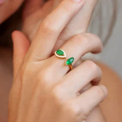 AAA-Sambia-Smaragd-Goldring