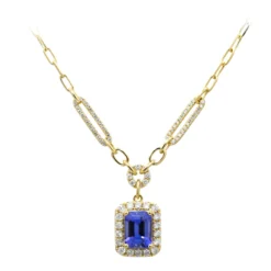 AAA-Tansanit-Goldcollier