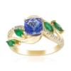 AAA-Tansanit-Goldring