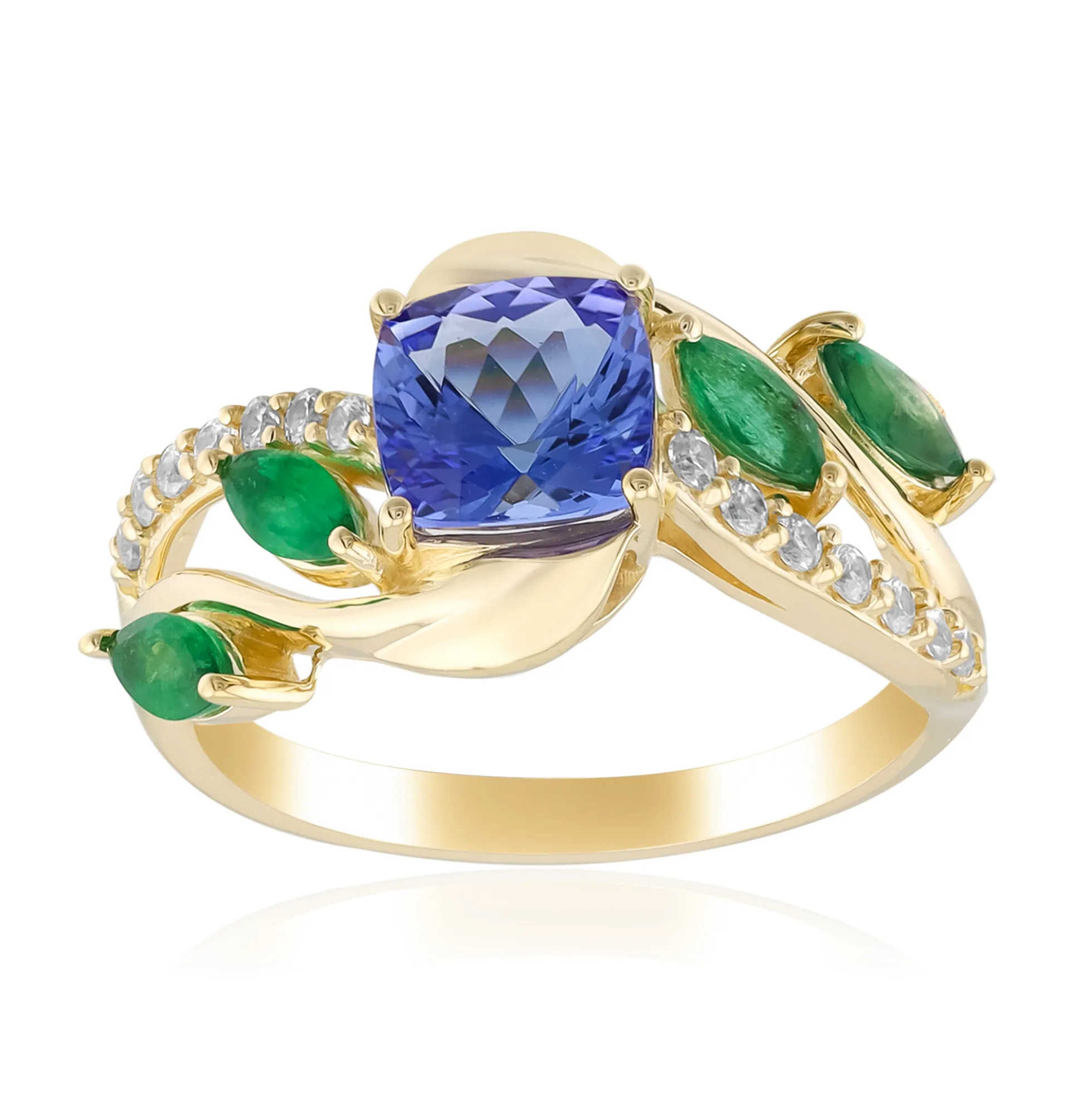 AAA-Tansanit-Goldring