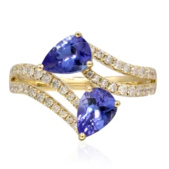 AAA-Tansanit-Goldring