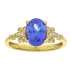AAA-Tansanit-Goldring