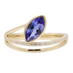 AAA-Tansanit-Goldring