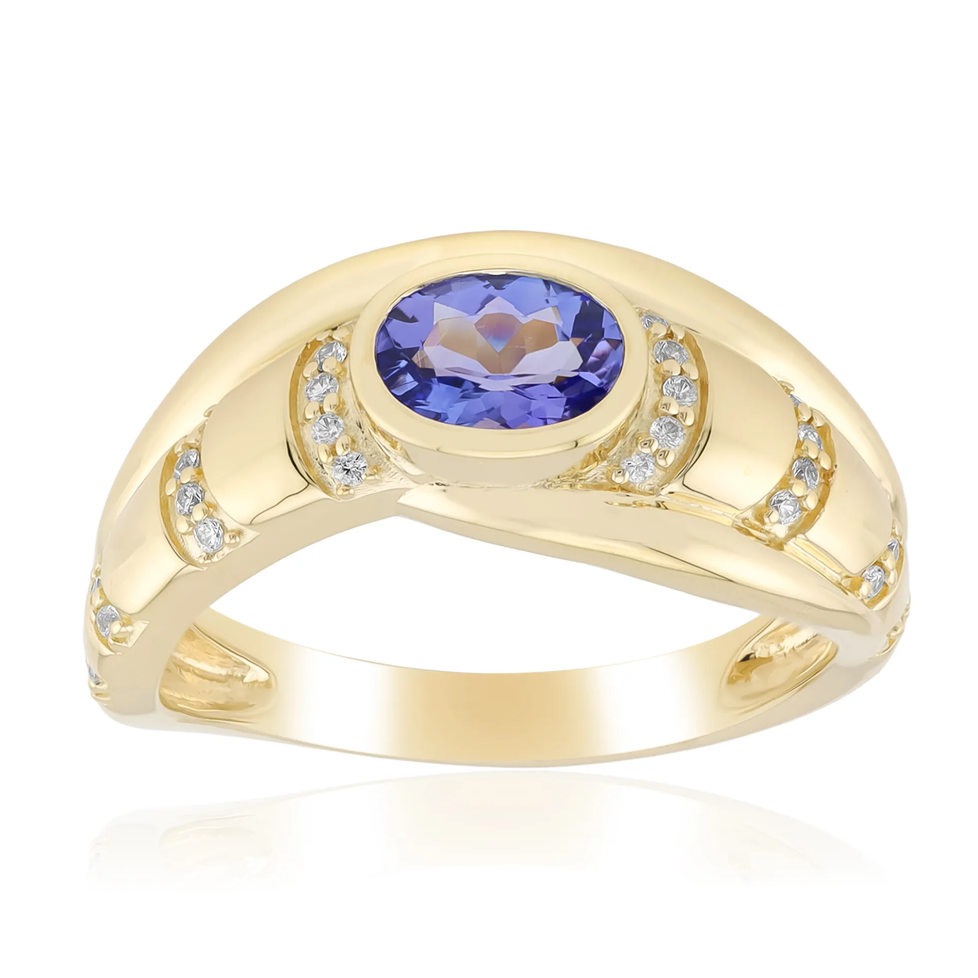AAA-Tansanit-Goldring