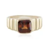 Abendroter Zirkon-Goldring