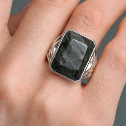 Aletai-Meteorit-Silberring
