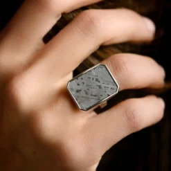 Aletai-Meteorit-Silberring