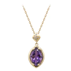 Amethyst-Goldhalskette