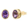 Amethyst-Goldohrringe