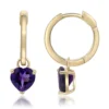 Amethyst-Goldohrringe
