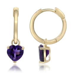 Amethyst-Goldohrringe