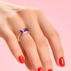 Amethyst-Goldring