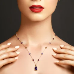 Amethyst-Silbercollier