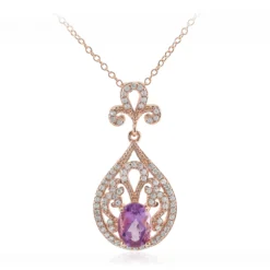 Amethyst-Silberhalskette