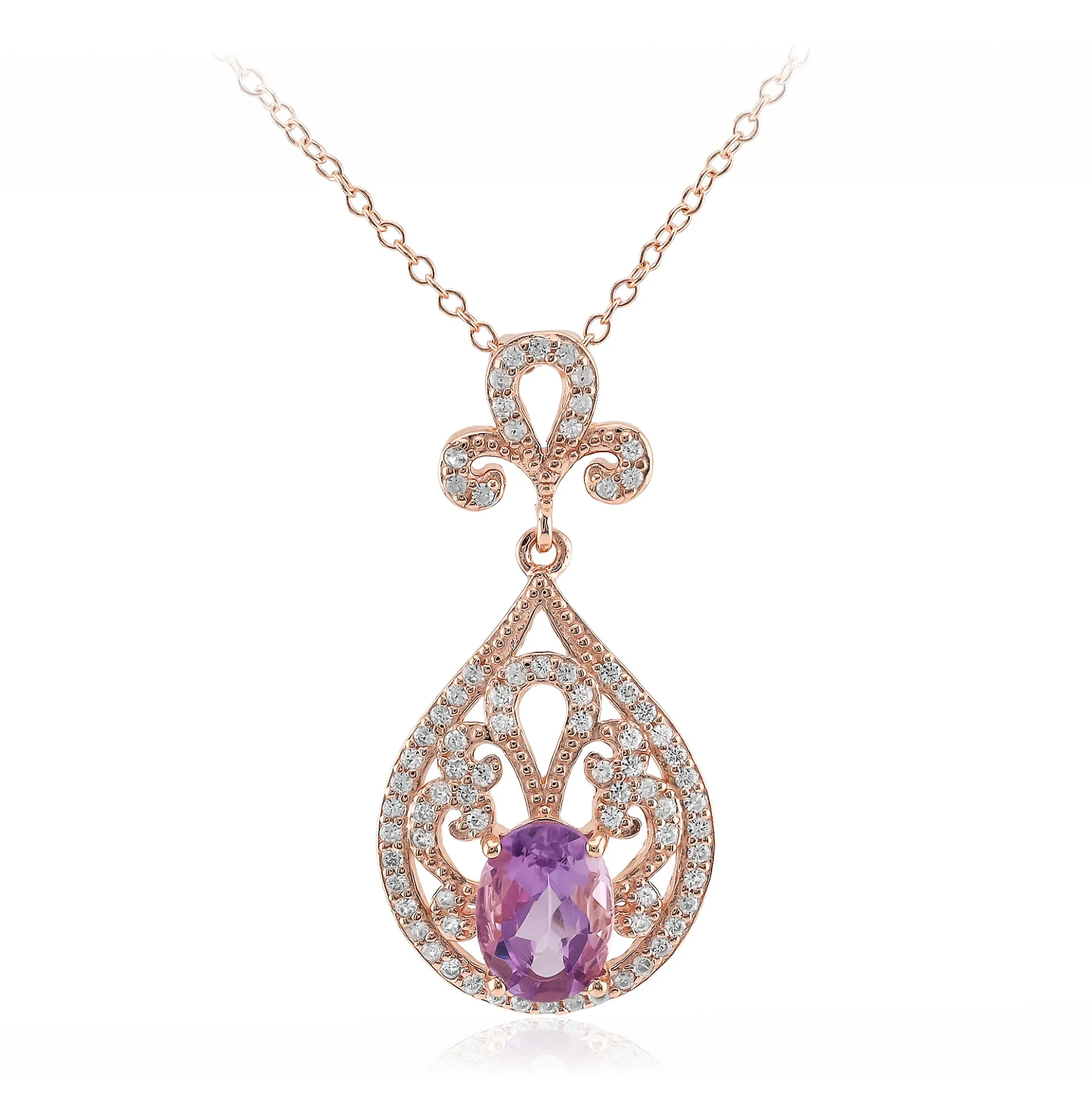 Amethyst-Silberhalskette