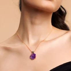 Amethyst-Silberhalskette