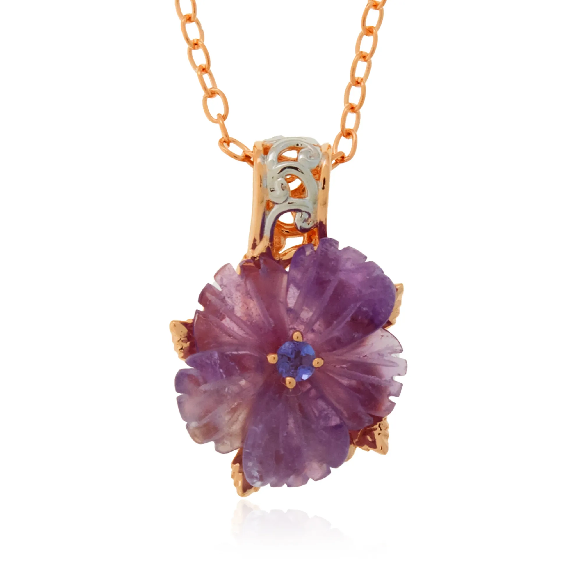 Amethyst-Silberhalskette