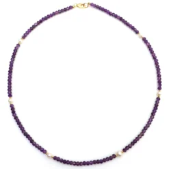 Amethyst-Silberhalskette