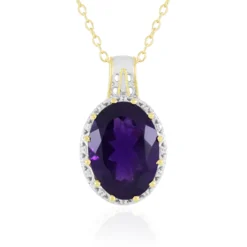 Amethyst-Silberhalskette