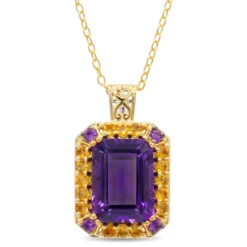 Amethyst-Silberhalskette
