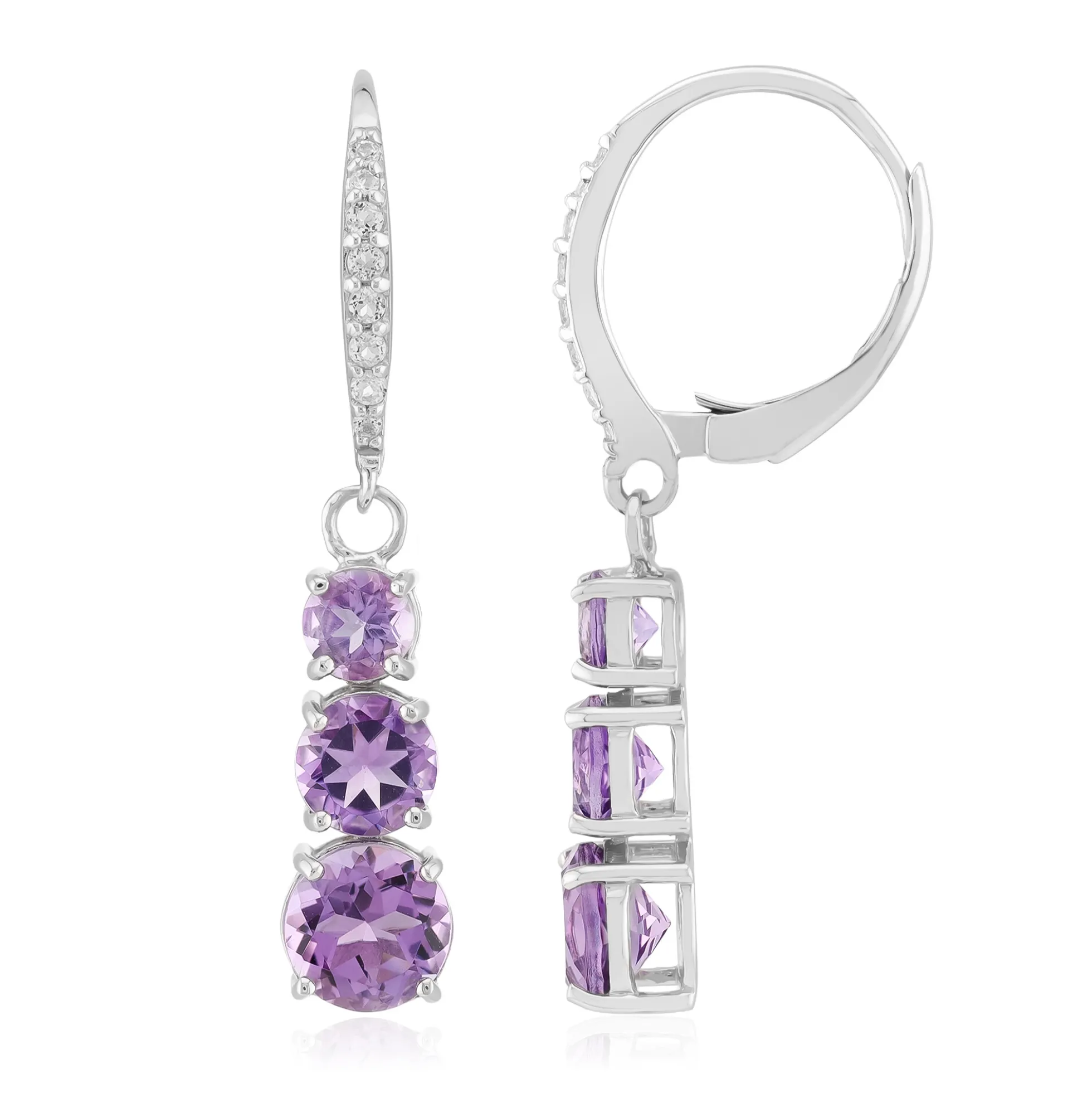 Amethyst-Silberohrringe