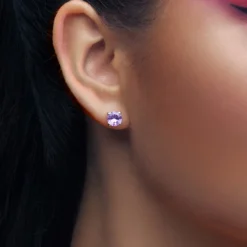 Amethyst-Silberohrringe