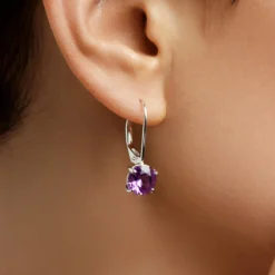 Amethyst-Silberohrringe