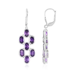 Amethyst-Silberohrringe