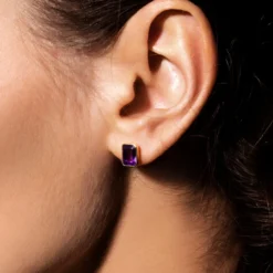 Amethyst-Silberohrringe